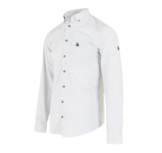 Koszula męska Tagart Stanford Slim Fit, biało-brązowa L