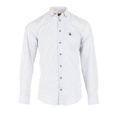 Koszula Tagart Stanford Slim Fit Biało-Brązowa Kratka XL - imag24.pl