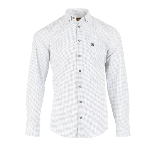 Koszula Tagart Stanford Slim Fit Biało-Brązowa Kratka XL - imag24.pl