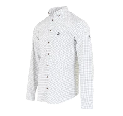 Koszula Tagart Stanford Slim Fit, Biało-Brązowa Kratka XL