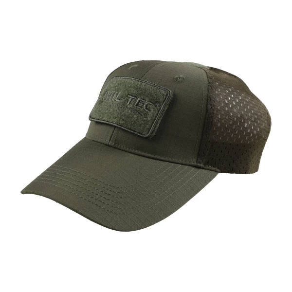 Czapka z daszkiem Mil-Tec Net Baseball Rip-Stop Oliwkowa