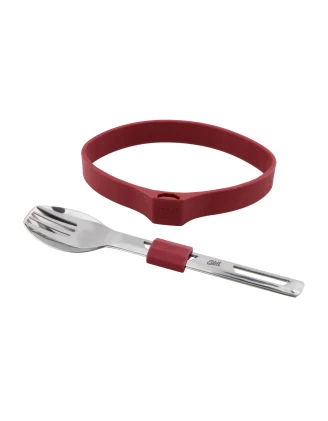 Esbit Sztućce Turystyczne Silicone Band L Burgundowe | Stal Nierdzewna | imag24.pl