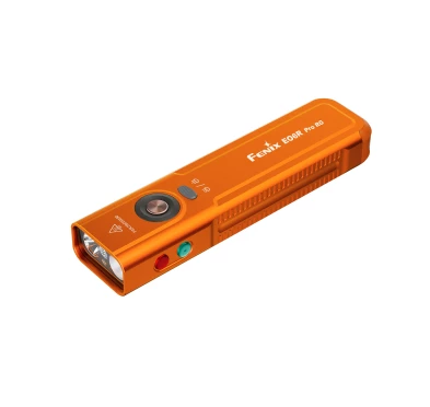 Latarka LED Fenix E06R PRO RG pomarańczowa 1600 lm z laserem zielonym i USB-C