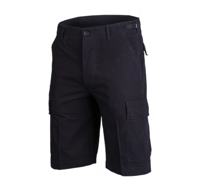 Bermudy Męskie Mil-Tec Ripstop Czarne M - Wytrzymałe Spodenki Outdoor