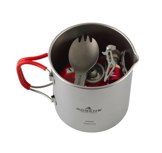 Robens Fire Wisp Solo Ultralight 650 ml - Tytanowy Zestaw do Gotowania