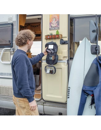 Kosmetyczka Lifeventure Folding Wash Bag Czarna - Turystyczna | imag24.pl