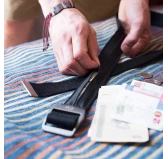 Pasek z kieszonką Lifeventure Travel Money Belt - black