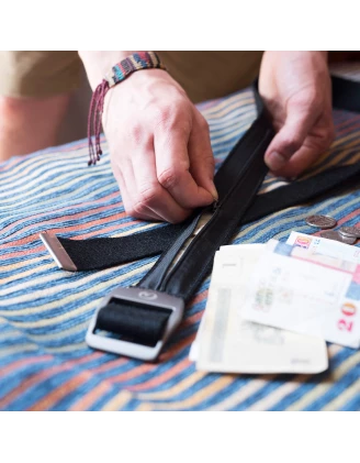 Pasek z kieszonką Lifeventure Travel Money Belt - black