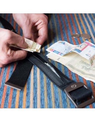 Pasek z kieszonką Lifeventure Travel Money Belt - black