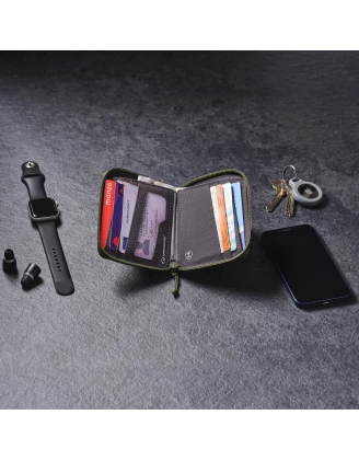 Portfel antykradzieżowy Lifeventure Recycled RFiD Bi-Fold Wallet - olive