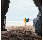 Ręcznik turystyczny Lifeventure Recycled SoftFibre Trek Towel Giant - sun