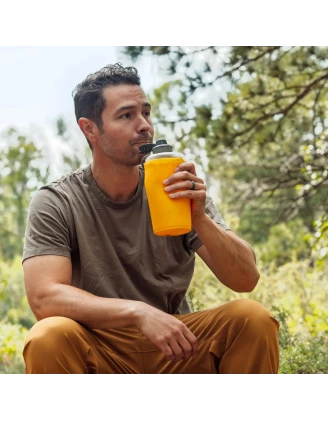 HydraPak Flux Bottle 1 L Golden Yellow - Składana Butelka Outdoor