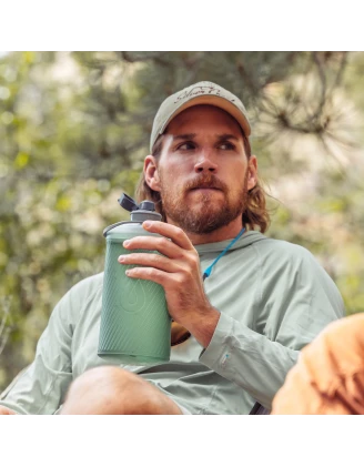 HydraPak Flux Bottle 1,5 L Sage Green - Składana Butelka Turystyczna | imag24.pl