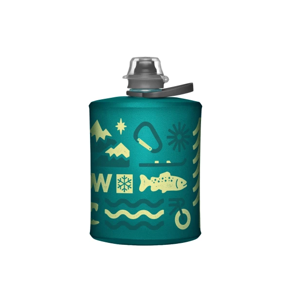 HydraPak Stow Bottle 500 ml Glacier Blue - składana butelka turystyczna