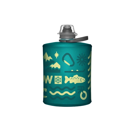 HydraPak Stow Bottle 500 ml Glacier Blue - składana butelka turystyczna | imag24.pl