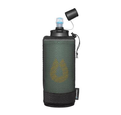 Miękka butelka HydraPak PackFlask Kit 500 ml w kieszonce - sage green
