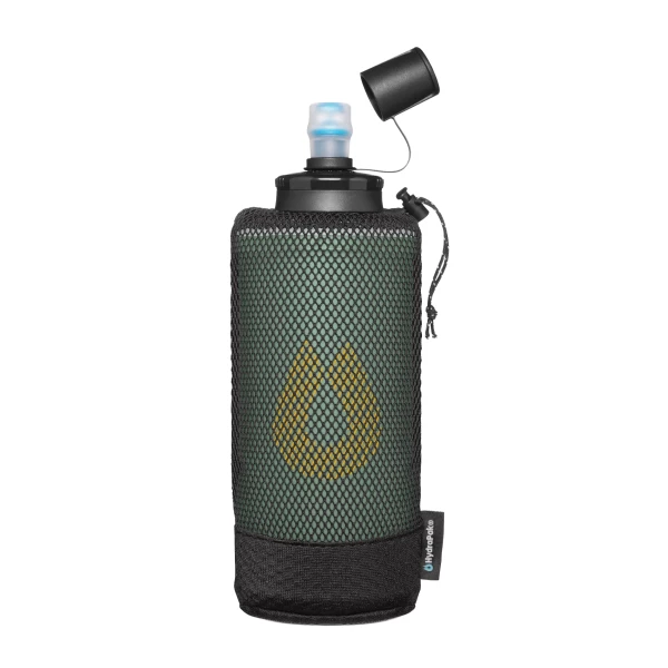 Miękka butelka HydraPak PackFlask Kit 500 ml w kieszonce - sage green