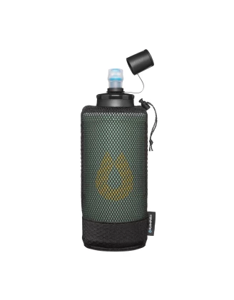 Miękka butelka HydraPak PackFlask Kit 500 ml w kieszonce - sage green