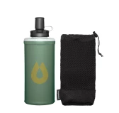 Miękka butelka HydraPak PackFlask Kit 500 ml w kieszonce - sage green