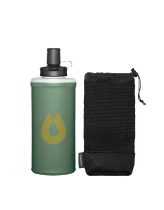 Miękka butelka HydraPak PackFlask Kit 500 ml w kieszonce - sage green