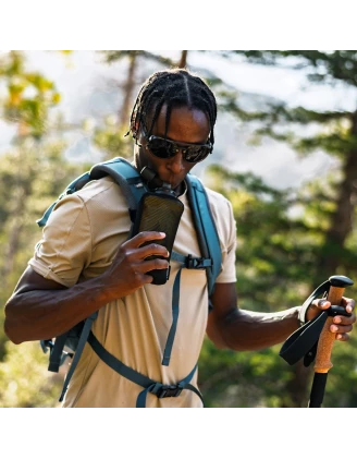 Miękka butelka HydraPak PackFlask Kit 500 ml w kieszonce - sage green