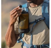 Miękka butelka HydraPak PackFlask Kit 500 ml w kieszonce - sage green