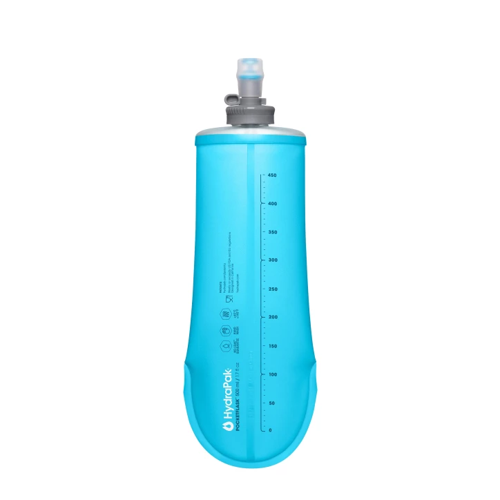 Miękka butelka na wodę HydraPak PocketFlask 500 ml malibu blue