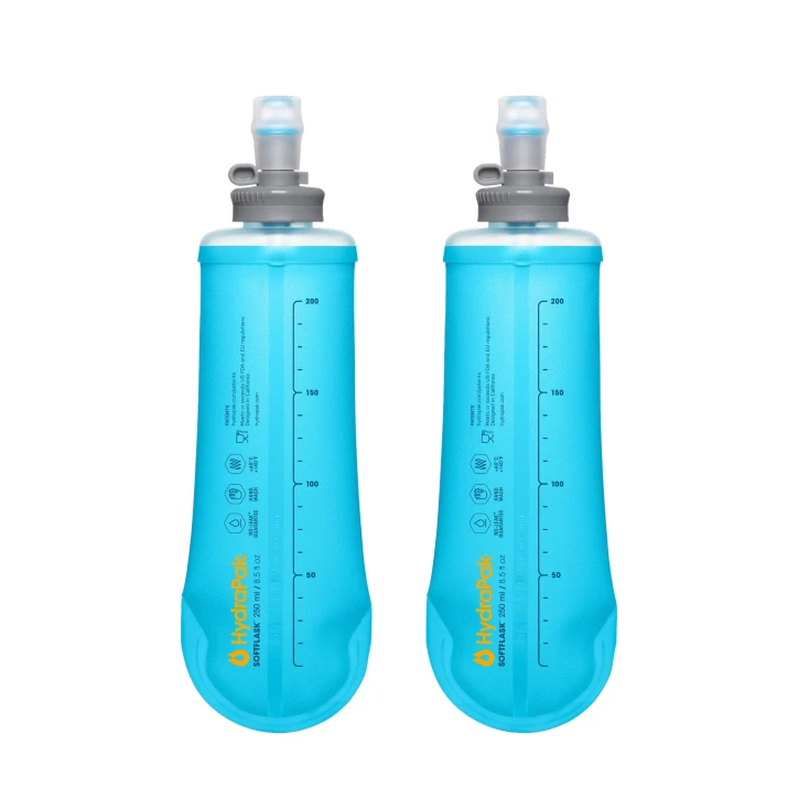 Zestaw miękkich butelek HydraPak PocketFlask 250 ml 2 Pack - malibu blue