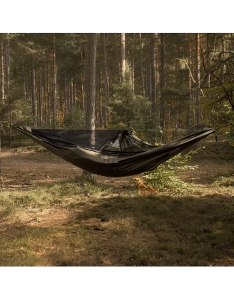 Hamak TigerWood Ważka V1 Long Pocket z Moskitierą Khaki | imag24.pl