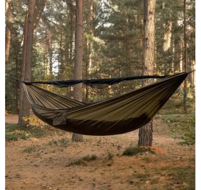 Hamak TigerWood Ważka V1 z Moskitierą Double Zip Khaki