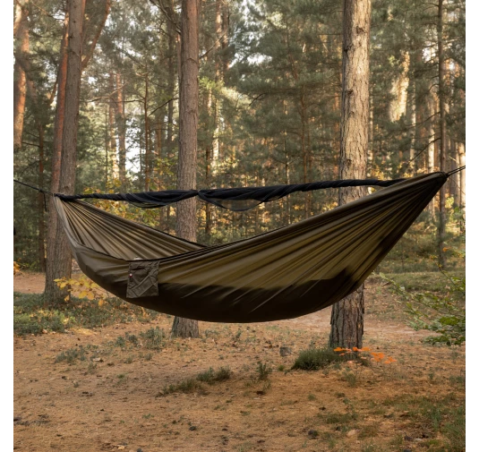 Hamak TigerWood Ważka V1 z Moskitierą Double Zip Khaki