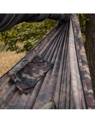 Hamak TigerWood Ważka V2 Long z Moskitierą Double Zip Kamuflaż - imag24.pl