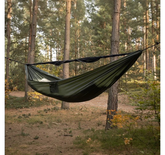 Hamak TigerWood Ważka V2 Long z Moskitierą Double Zip – Zielony