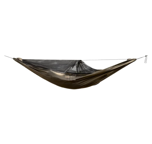 Hamak TigerWood Ważka V2 Long Pocket z Moskitierą Khaki - imag24.pl