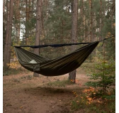 Hamak TigerWood Ważka V2 Double Zip z odpinaną moskitierą, Khaki