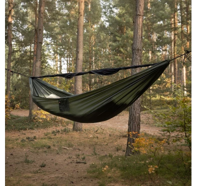 Hamak TigerWood Ważka V2 Double Zip z moskitierą, zielony