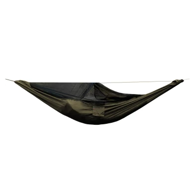 Hamak TigerWood Ważka V2 Pocket z Moskitierą Khaki - Lekki i Wytrzymały na Biwak