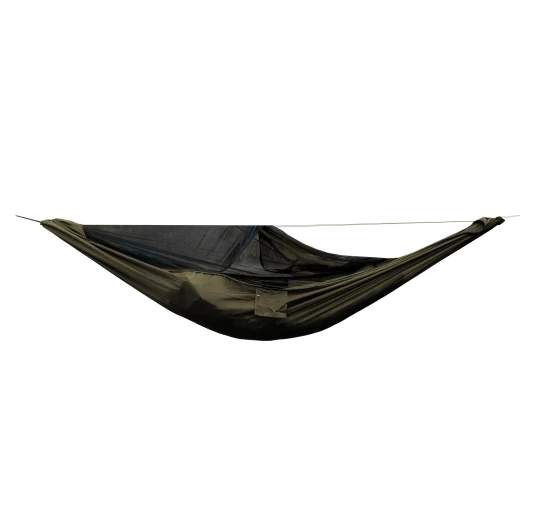 Hamak TigerWood Ważka V2 Pocket z Moskitierą Khaki - Lekki i Wytrzymały na Biwak