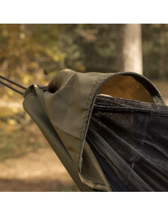 Hamak TigerWood Ważka V2 Pocket z Moskitierą Khaki - Lekki i Wytrzymały na Biwak