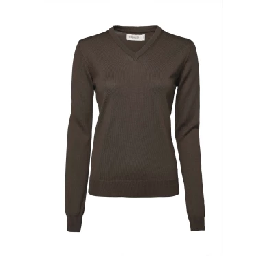 Sweter damski Chevalier Blaise V-Neck Leather Brown 38

