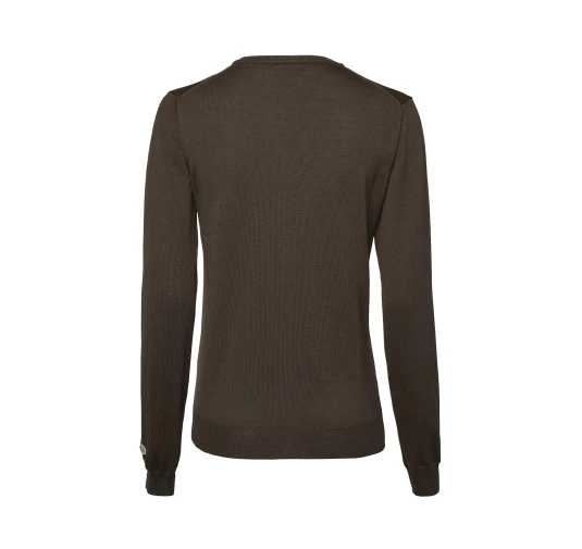 Sweter damski Chevalier Blaise V-Neck Leather Brown 38

