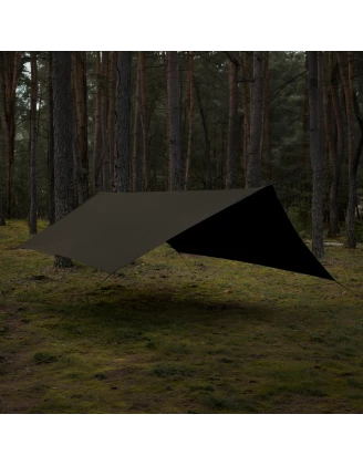 Tarp TigerWood T2 3x4, ciemny khaki/czarny