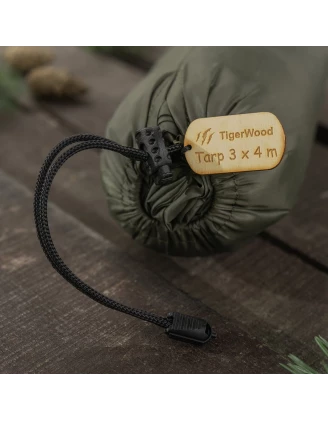 Tarp TigerWood T2 3x4, oliwkowo/czarny
