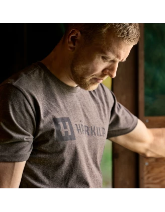 Harkila Identity T-shirt L Brązowy Melange | imag24.pl