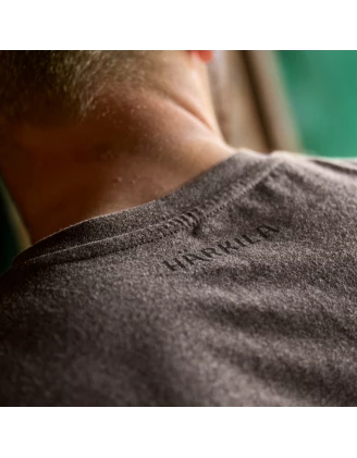 Koszulka Harkila Identity Brązowy melange 4XL | imag24.pl