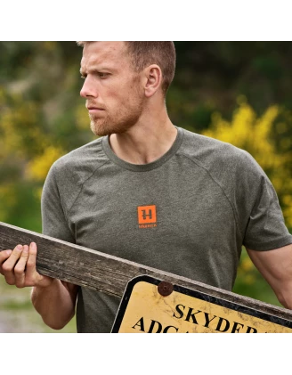 Koszulka Harkila Instinct Green melange | Męska, Outdoor | imag24.pl