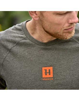 Koszulka Harkila Instinct Green melange | Męska, Outdoor | imag24.pl