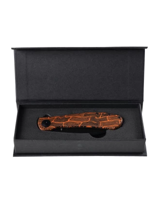 Nóż Składany Trollsky Knives Mandu EVO MTE012 14C28N Orange G10 Liner Lock