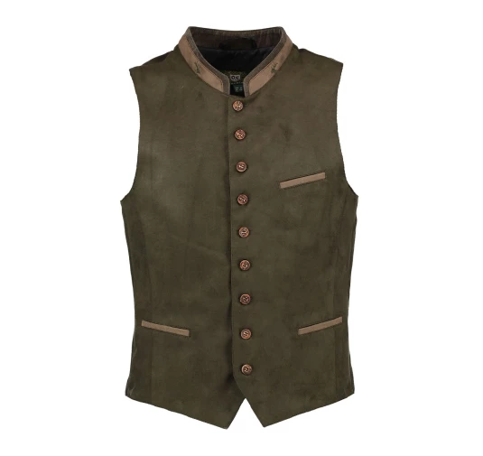 Kamizelka męska OS-Trachten ciemnozielona – styl myśliwski imag24.pl