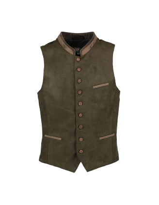 Kamizelka męska OS-Trachten ciemnozielona – styl myśliwski imag24.pl